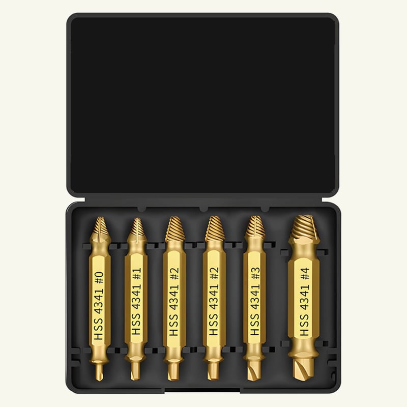 🛠️ Stripped Broken Screw Remover, 🔩6 Counts Set Easy Out Bolt Extractor