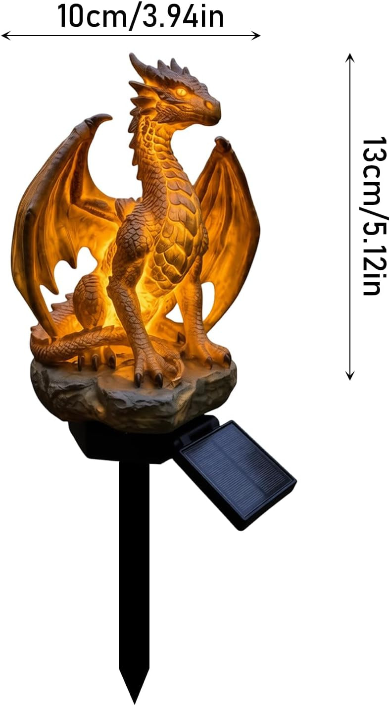 Solar Dragon Garden Statue Light