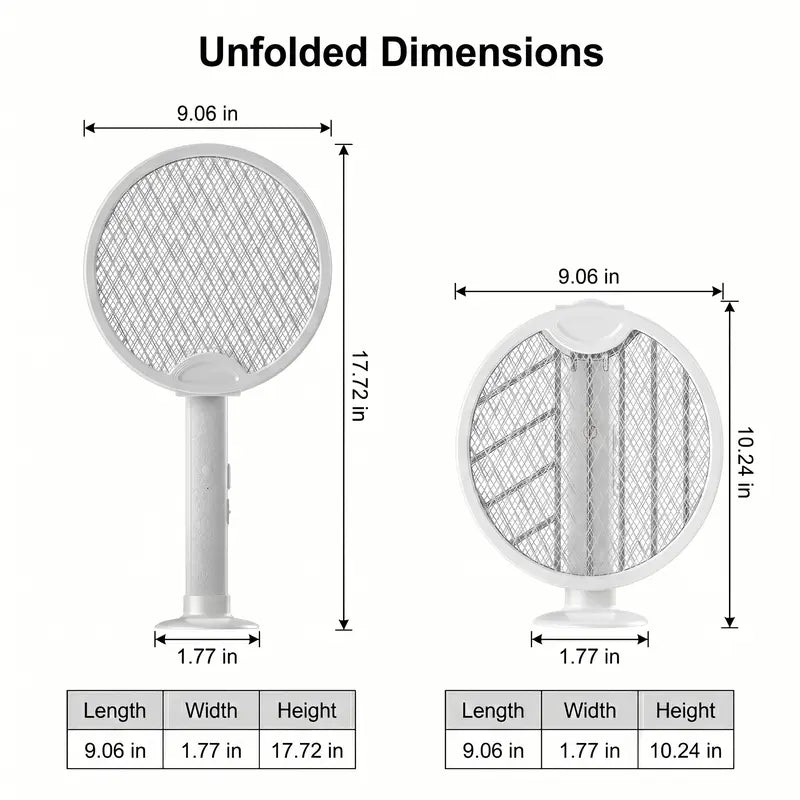 Foldable Electric Fly Swatter Racket– USB Rechargeable