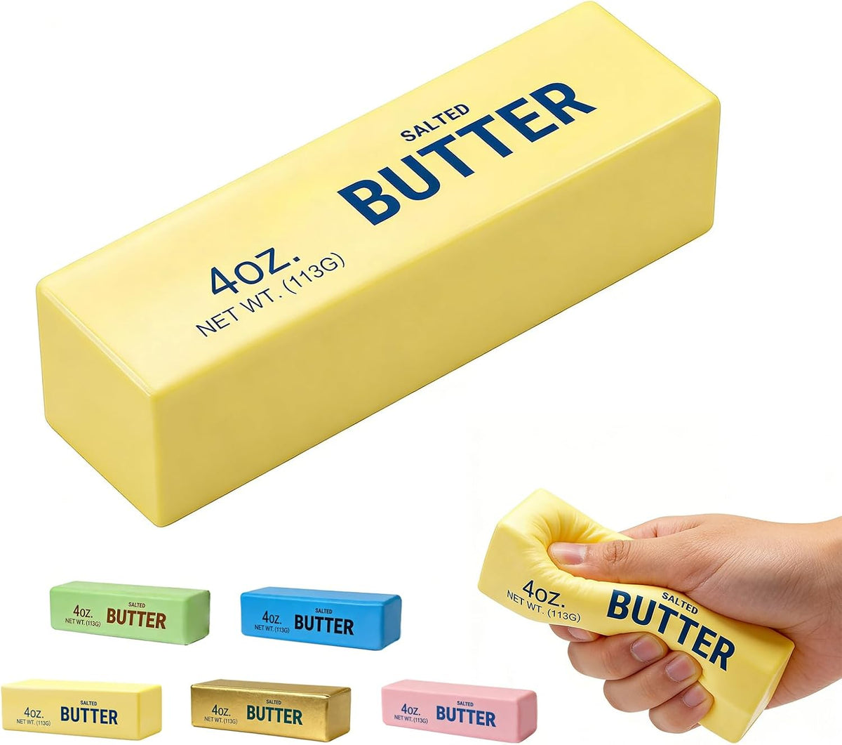 π§ 2 PCS Crunchy Butter Bar Squishy Toys β Satisfying Sensory Fidget Set