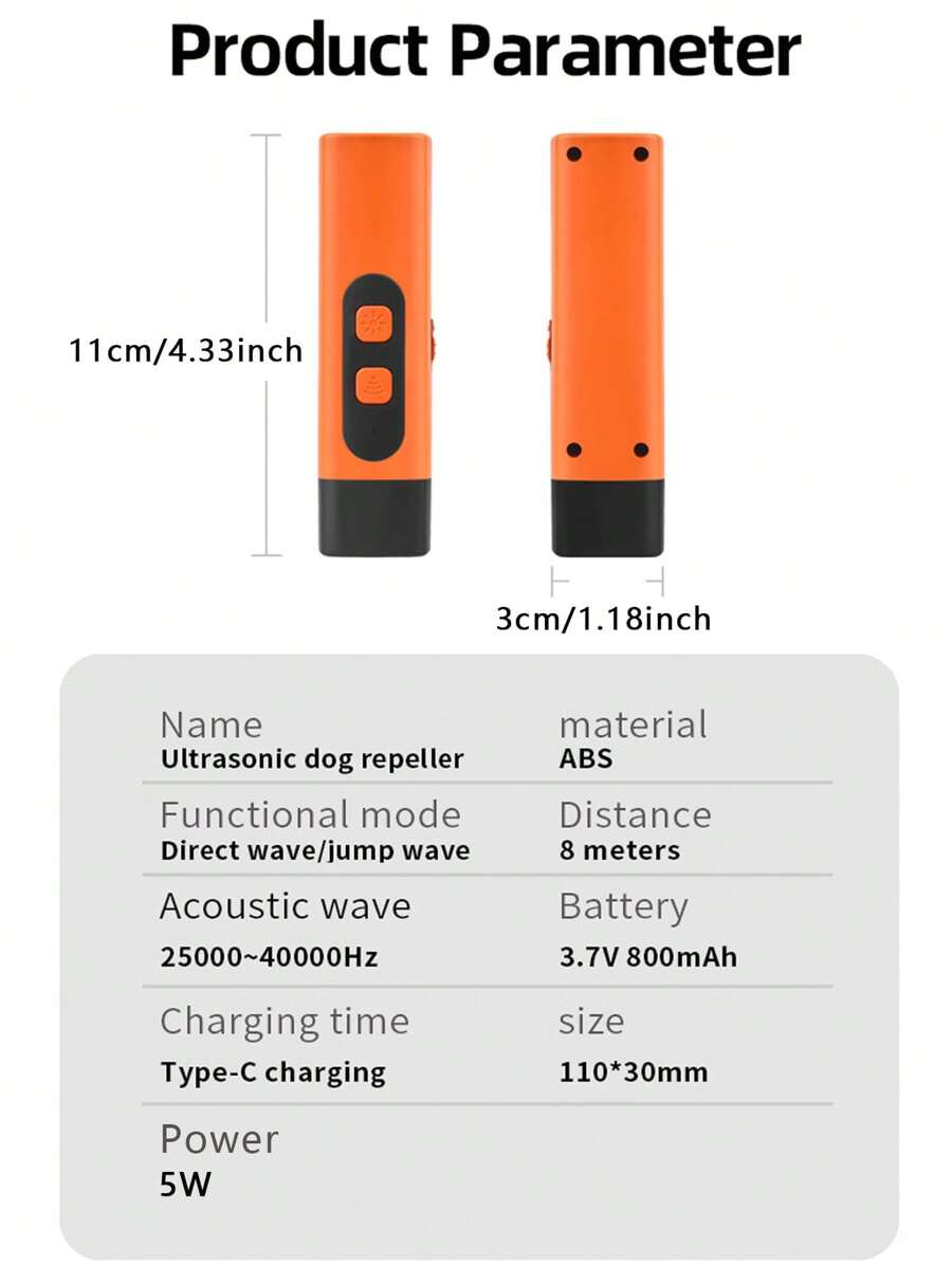 Ultrasonic Dog Bark Deterrent Device – Humane & Effective Dog Repeller