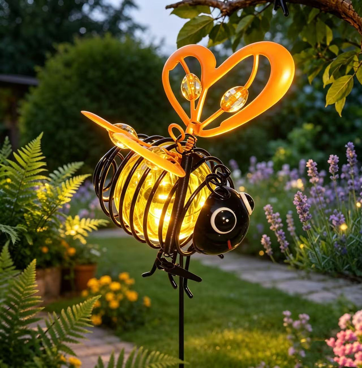 Solar Hanging Bee Garden Light