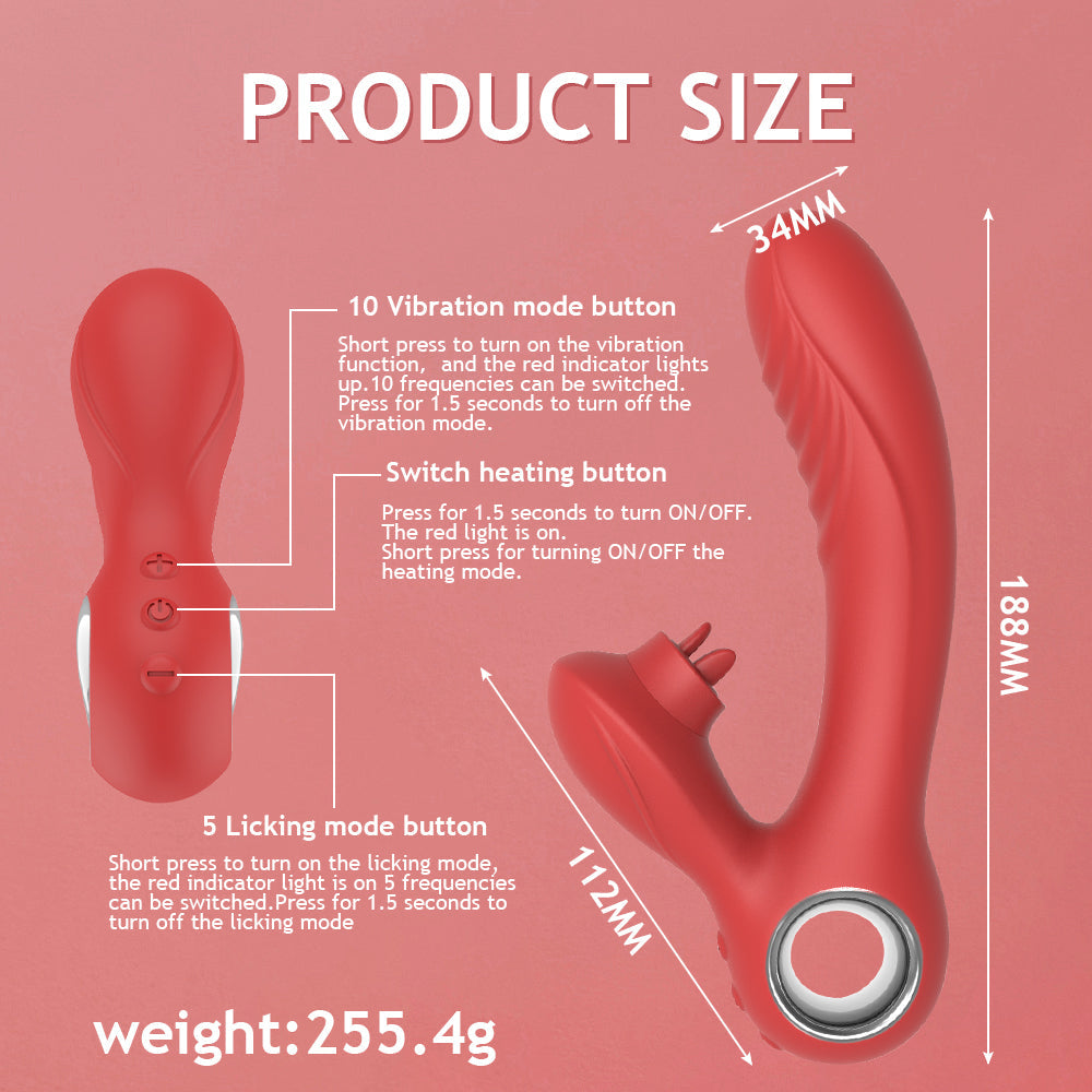 Lurevibe - Pussy Clitoral Stimulation Tongue Licking G Spot Orgasm Female Masturbation Vibrator