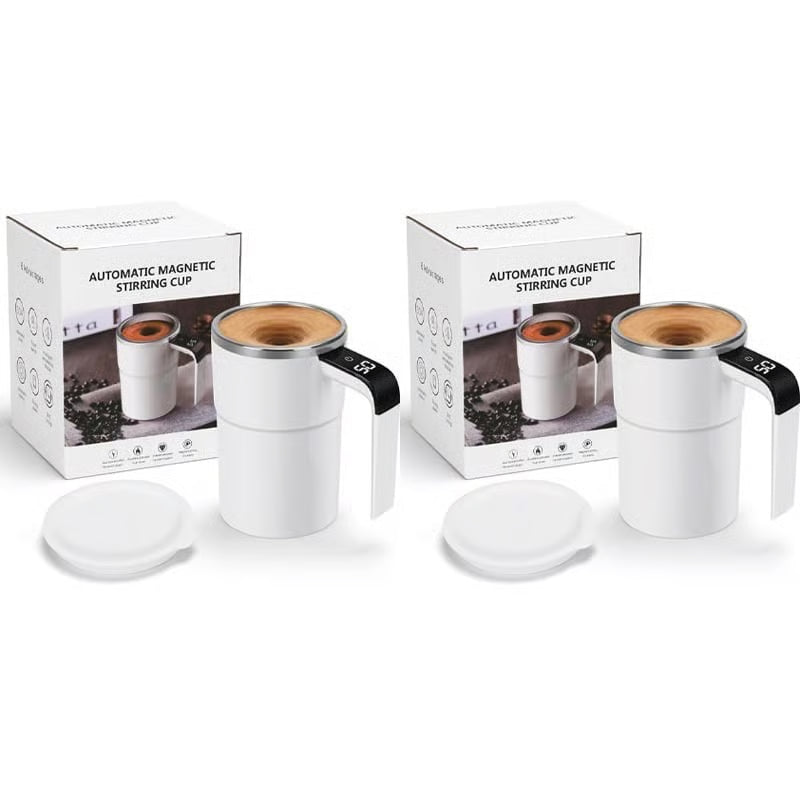 ☕ Rechargeable Automatic Magnetic Stirring Coffee Mug Set