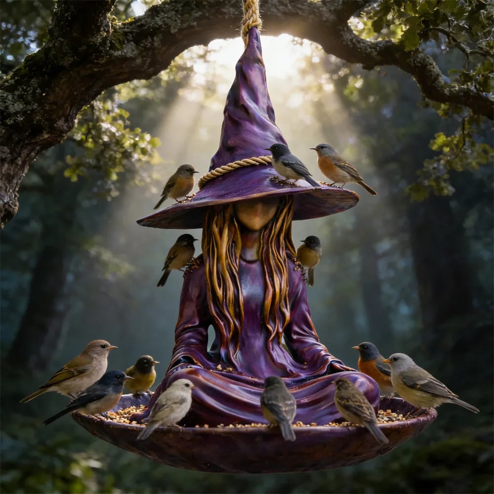 š§āāļøMeditating Witch Garden Bird Feeder
