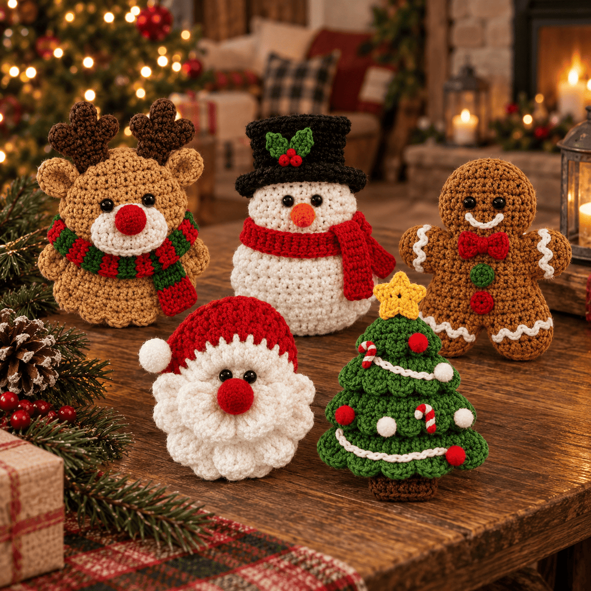 π Handmade Crochet Christmas Ornaments