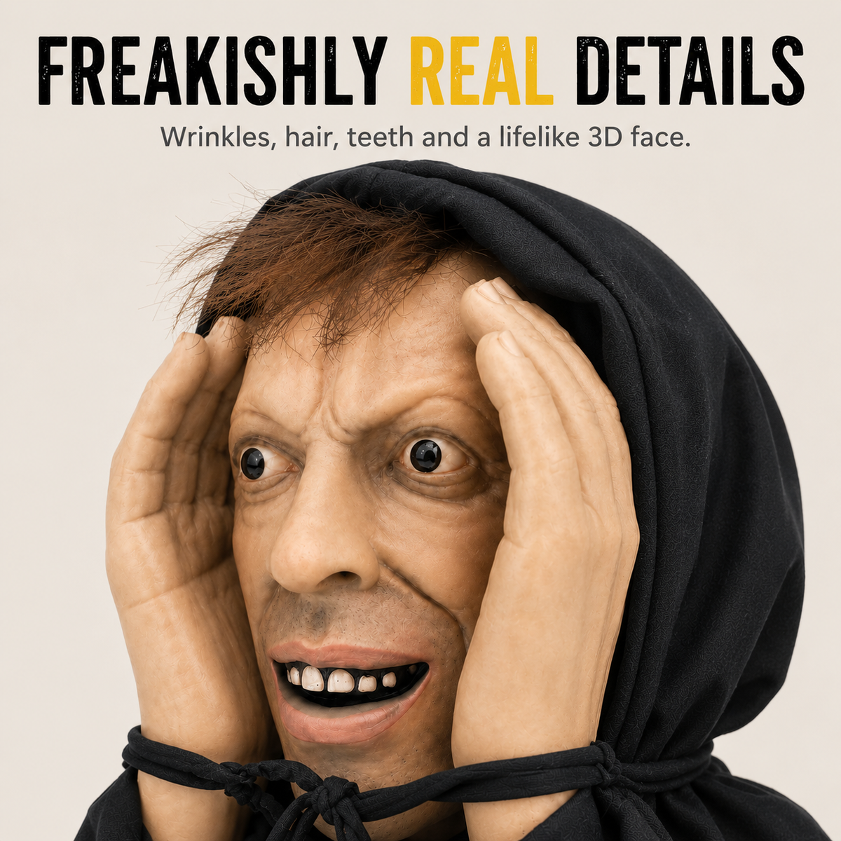 ๐Creepy Window Prank Mask โ Realistic Halloween Scare Prop
