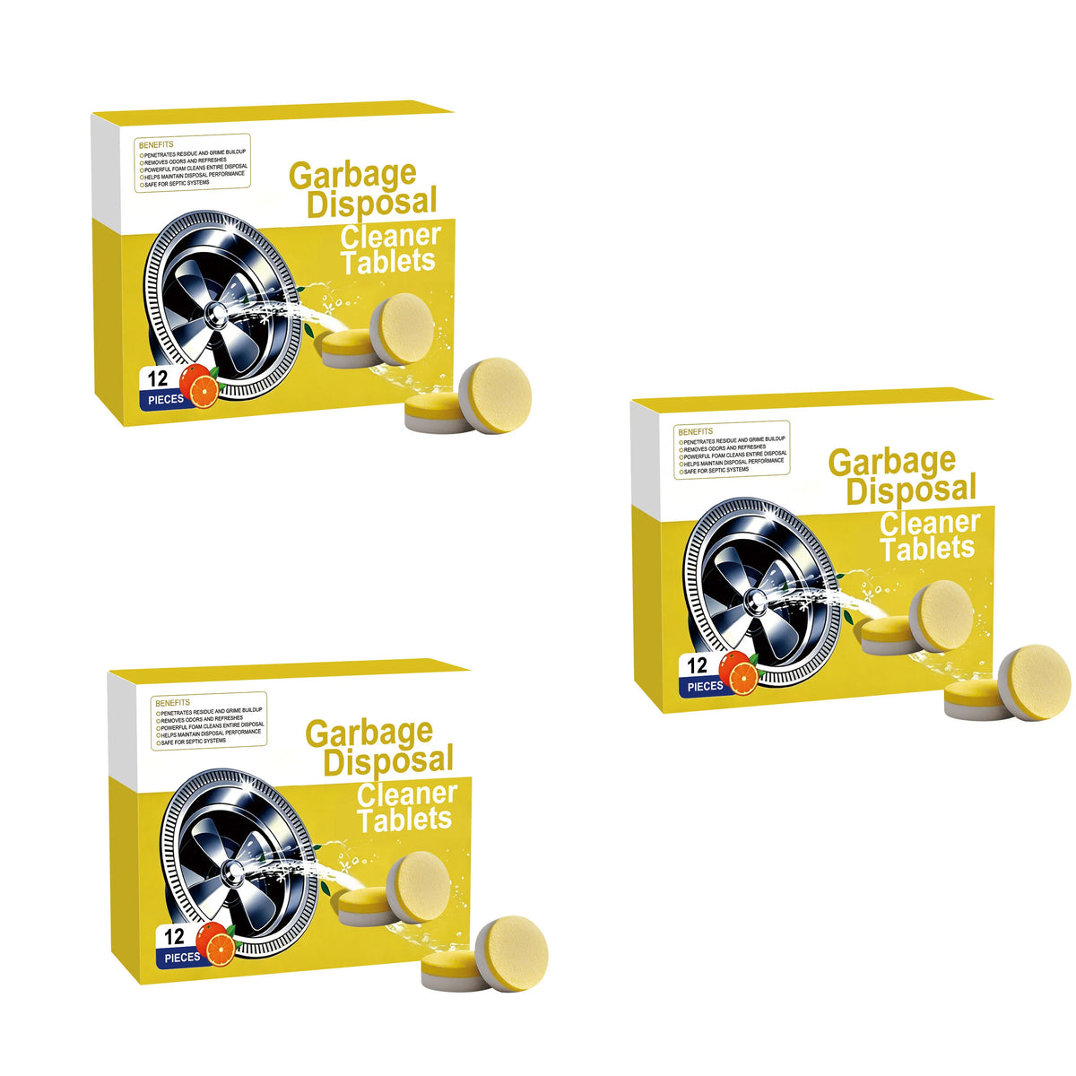 🍋Lemon-Scented Garbage Disposal Cleaning Tablets