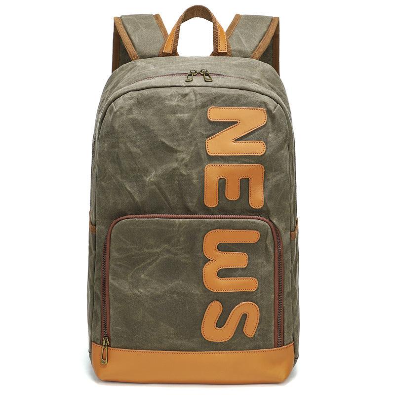 Vintage Waxed Canvas Backpack for Men