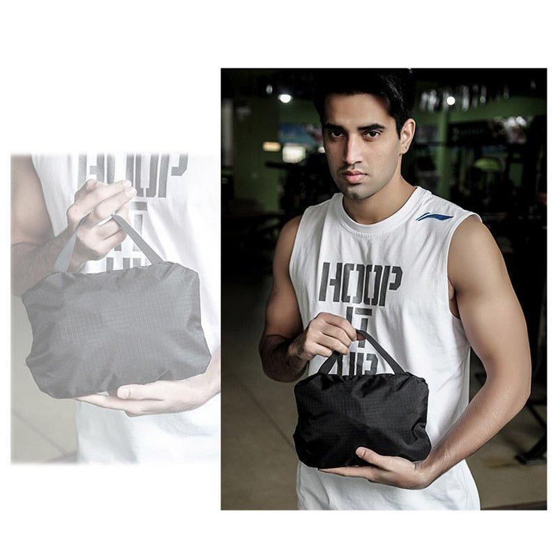 Black Duffle Bag Foldable Lightweight Travel Handbag