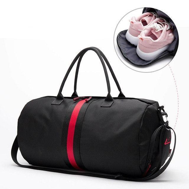 Canvas Duffle Bag Mens Womens Black Duffel Handbag
