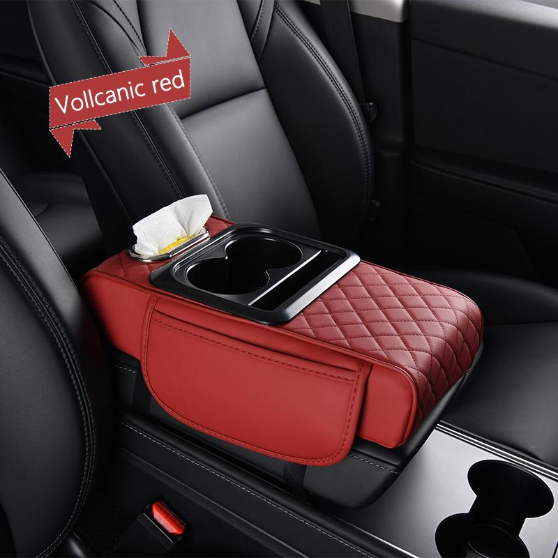 Multi-Purpose Car Console Storage Bag with Armrest Pad
