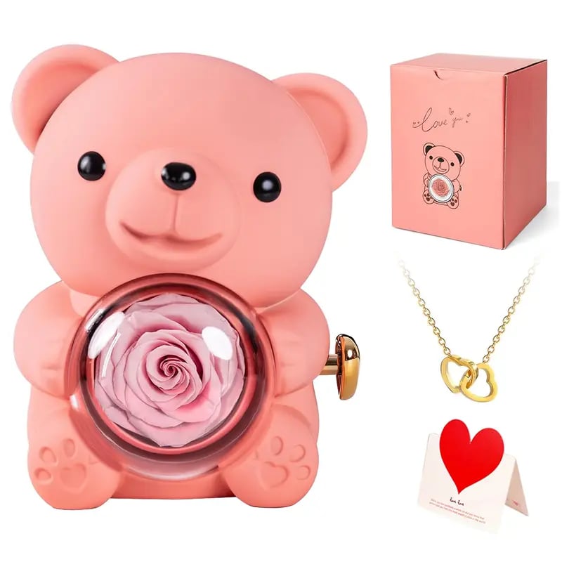 💕Everlasting Rose Teddy Bear - A romantic gift