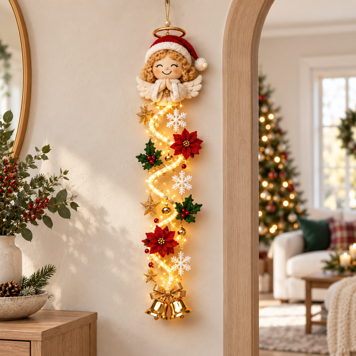 ๐ Glowing Christmas Door Hanger