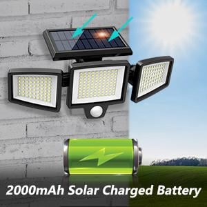 270° Wide-Angle Solar Floodlight: Remote Control & Weatherproof