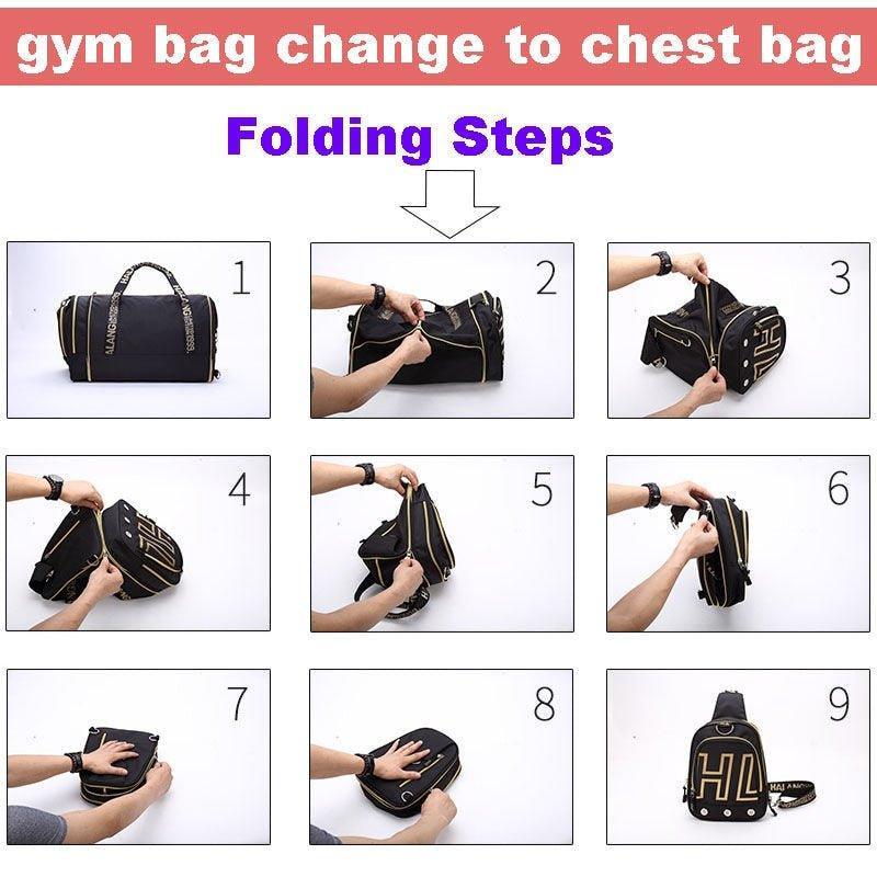 Gym Chest Bag Waterproof Duffel Bag Set Men