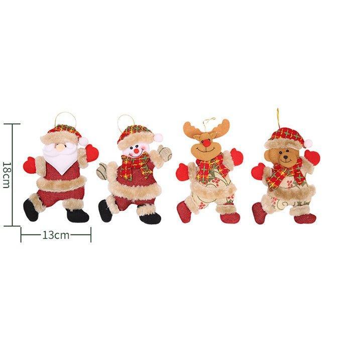 Ornaments For Christmas Small Doll Gift (4 Pack)