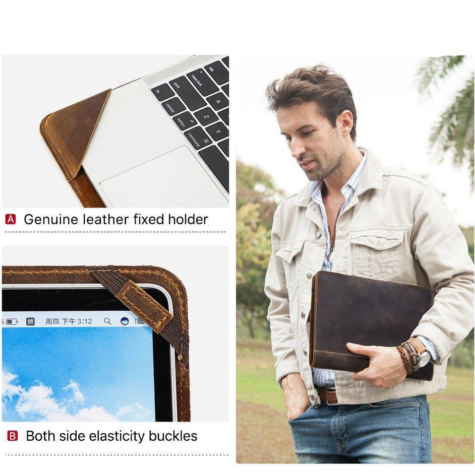 Vintage Leather Laptop Case For Macbook 13.3 Inch