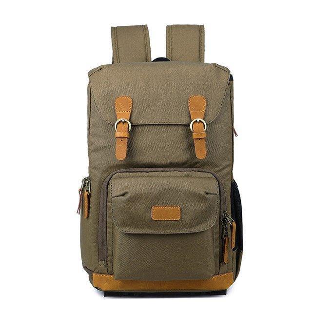 Camera Backpack Canvas with Laptop Compartment