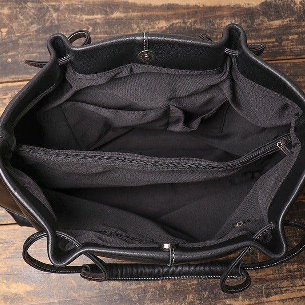 Woosir Leather Shopping Bag Handbag Vintage