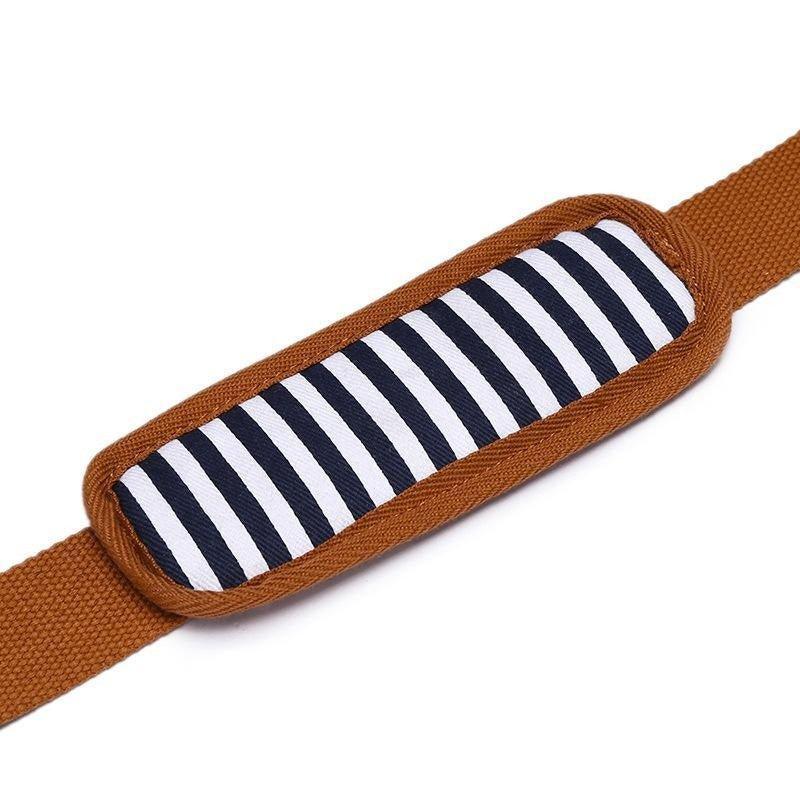 Mens Canvas Weekend Bag Striped with Shoe Pocket