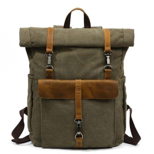 Retro Cotton Canvas Outdoor Backpack
