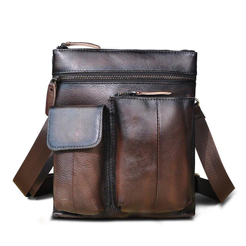 Woosir Vintage Genuine Leather Shoulder Bag for Men