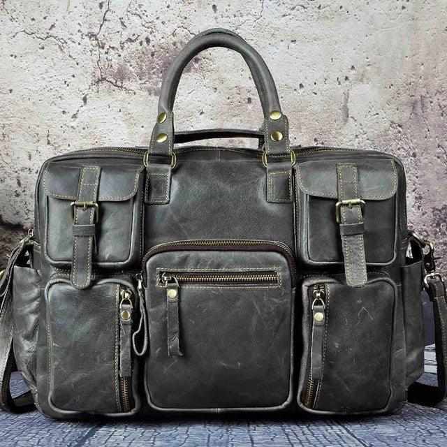 Woosir Vintage Leather Briefcase for Men