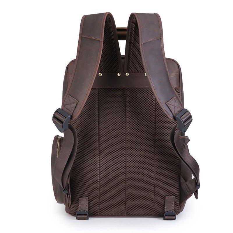 Woosir Vintage Leather Camera Backpack Fit Laptop