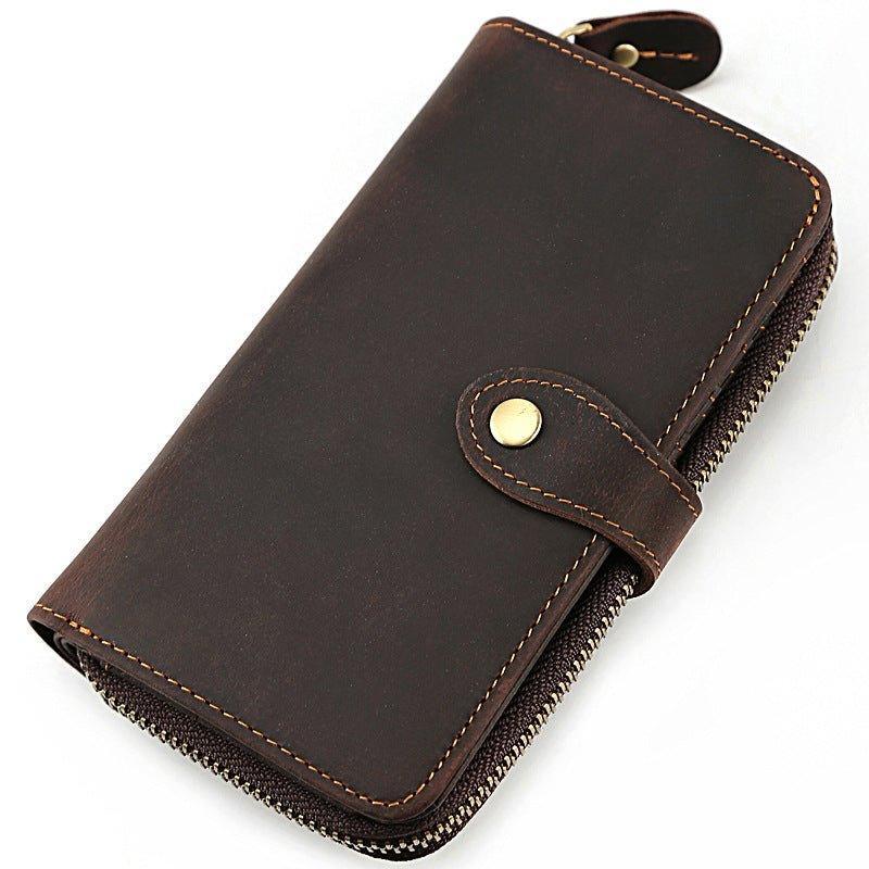 Woosir Vintage Leather Long Wallets for Men