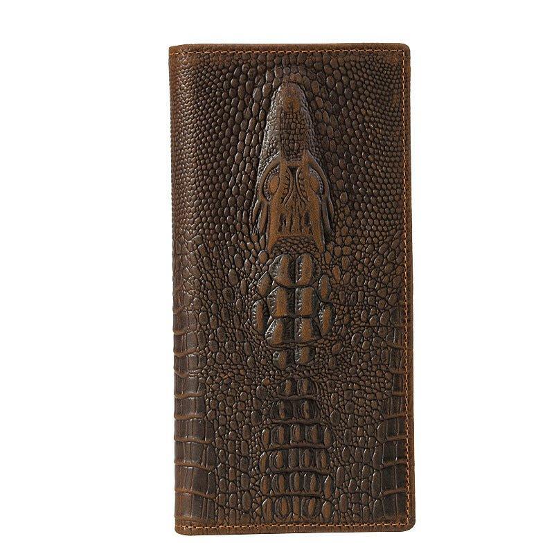 Woosir Vintage Look Genuine Leather Long Wallet Mens