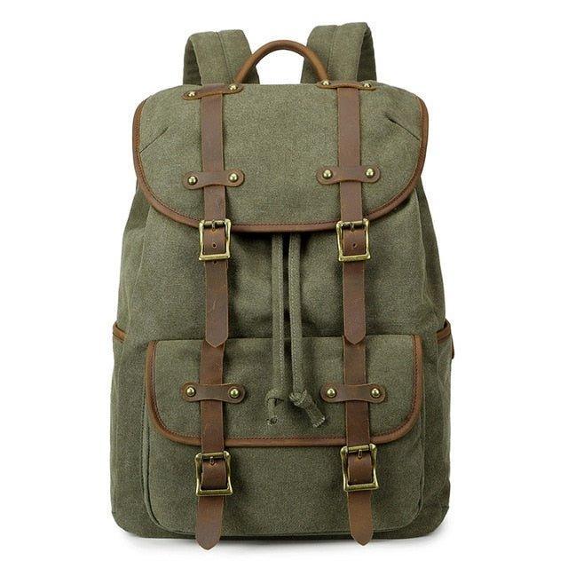 Vintage Mens Waterproof Canvas Backpack 15"