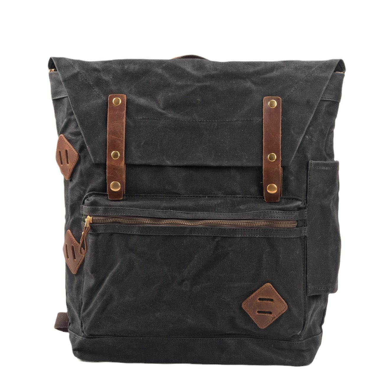 Vintage Travel Camping Waterproof Canvas Backpack