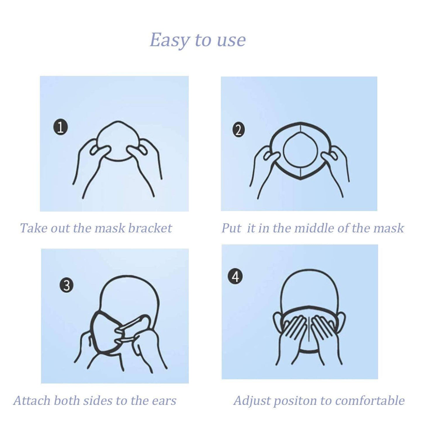 Shield 3D Mask Bracket for Kids and Adults(5PCS)