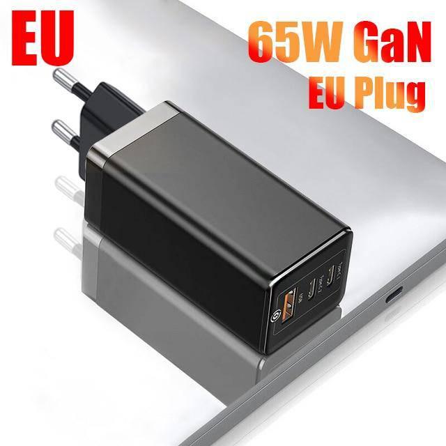 65W GaN Charger Quick Charge QC4.0 QC PD3.0 PD USB C Type C Fast Charger For Samsung Macbook iPhone