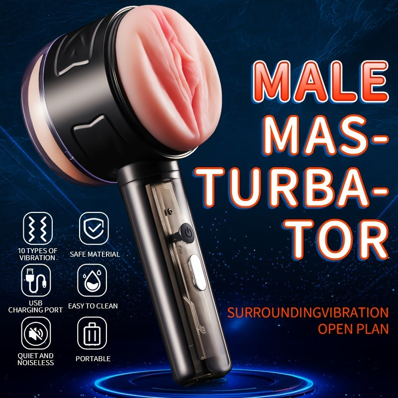 Lurevibe - Male Masturbator Handheld Fully Automatic Intelligent Frequency Conversion Masturbation Cup