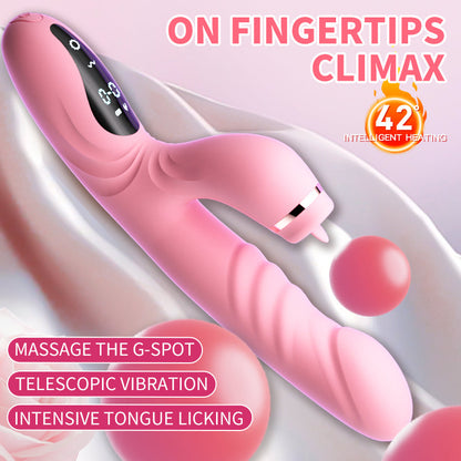 Lurevibe - Electric Heated Vibrator Automatic Sucking Thrusting Machine For Women