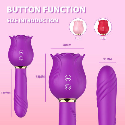 Lurevibe - Rose Shaker Sucking Jump Egg Adult Toy G-spot Masturbation Device for Women