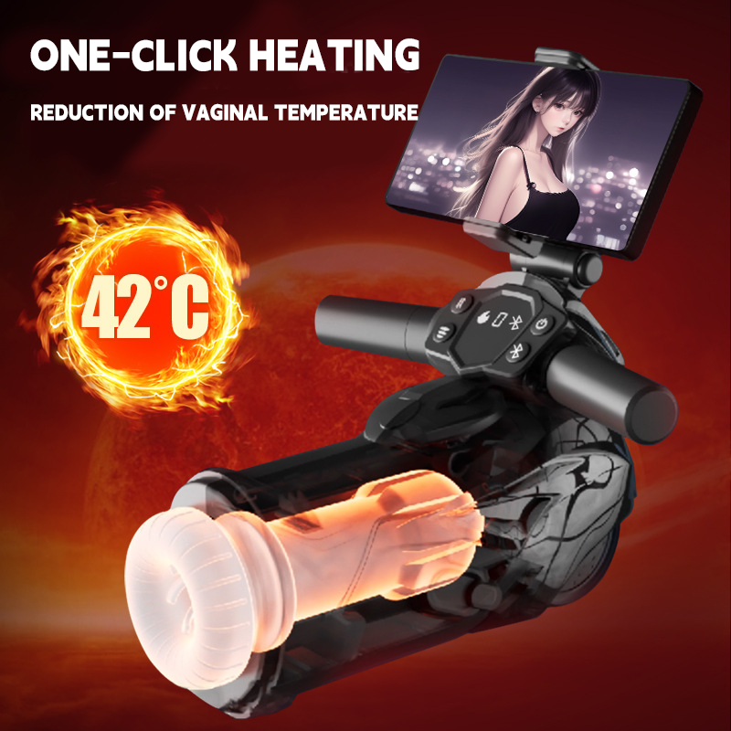 Motorcycle Male Maturbator With Telescopic Vibration Sucking Heating Function