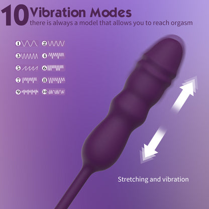 10 Frequency Sucking Telescopic Vibrator