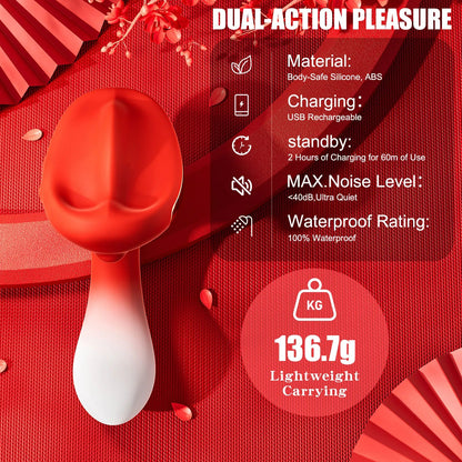 Clitoral Stimulator Mini Vibrator with 10 Vibrating Modes G Spot Nipple Masturbator