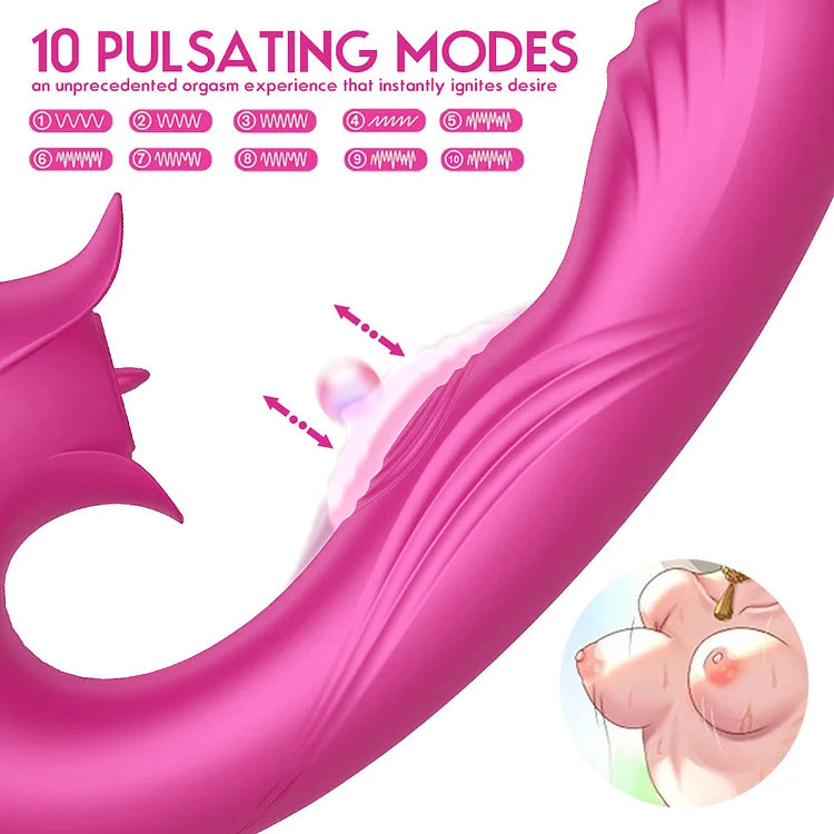 Lurevibe - Devil Flower Sex Toys Sucking Dildo Vibrator For Women