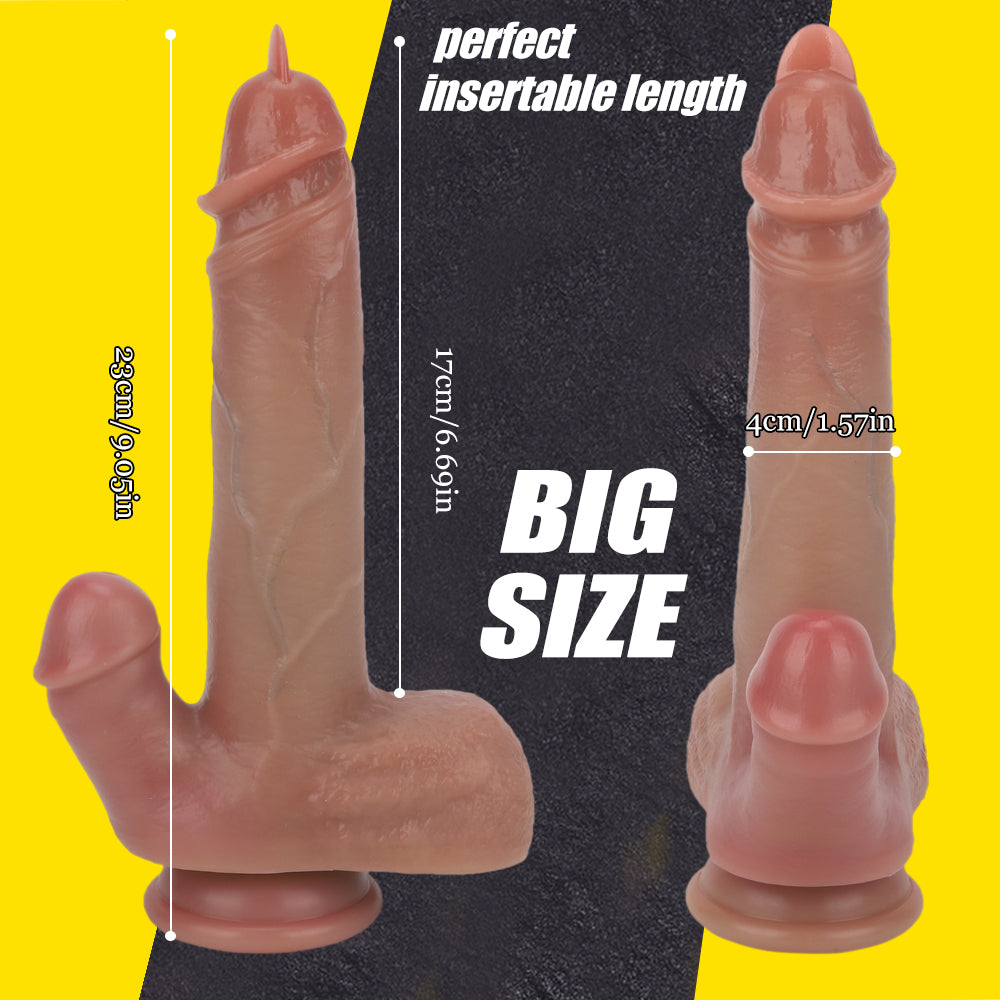 Tongue Dick Strong Suction Cup Realistic Big Size Penis