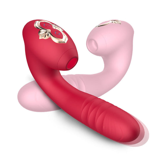 Lurevibe - Sucking Vibration Telescopic Vibrator Female Erotic Masturbation Device Adult Products