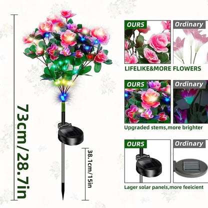 4-Pack Outdoor waterproof azalea solar lights