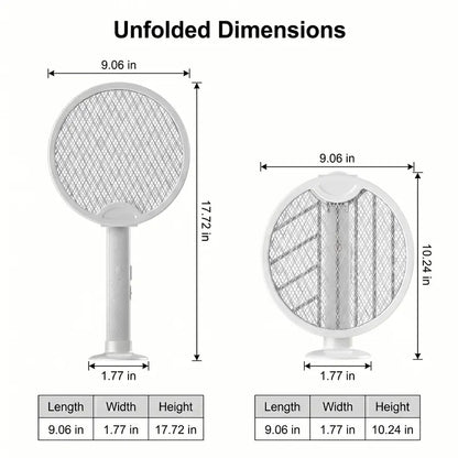 Foldable Electric Fly Swatter Racket– USB Rechargeable