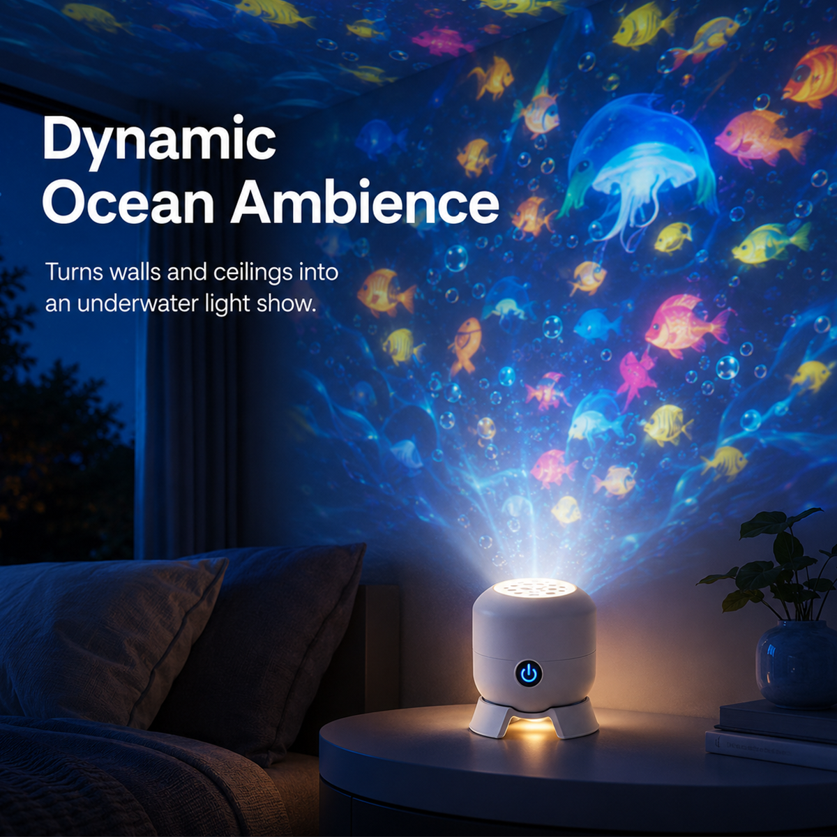 Dynamic Rotating LED Projector Light