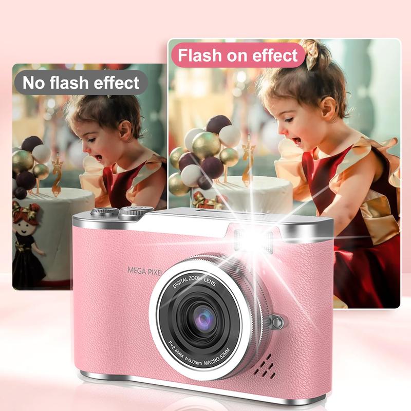 Portable 1080P Flip Screen Camera – Compact Pocket Vlog Camera with 32GB