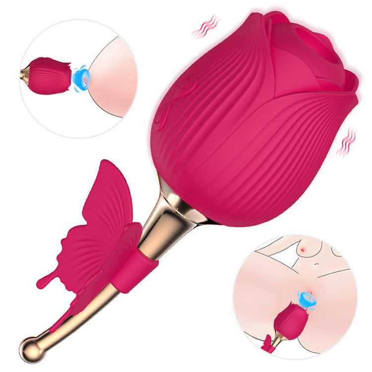 Lurevibe - Rose Shape Vaginal Vibrator Stimulation G-spot Sex Toys For Women