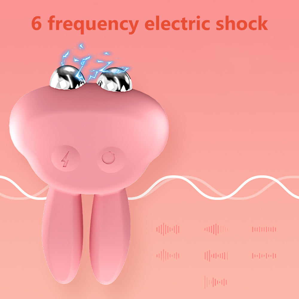 Lurevibe - Electric Shock Rabbit Vibrator Cute Shaped Nipple Massager Clitoris Stimulator